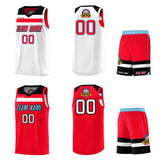 Fans-Made | Custom White Red Black-Light Blue Double Side Sets Basketball Uniform-Arizona Driven ¡§C Available for Reorder