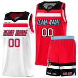 Fans-Made | Custom White Red Black-Light Blue Double Side Sets Basketball Uniform-Arizona Driven ¡§C Available for Reorder