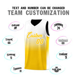 Fans-Made | Custom Black/White Yellow Gradient Fashion Double Side Sports Uniform Basketball Jersey ¨C Available for Reorder