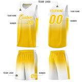 Fans-Made | Custom White Yellow Gradient Fashion Sets Sports Uniform Basketball Jersey ¨C Available for Reorder