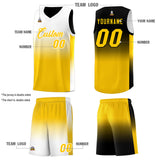 Fans-Made | Custom Black/White Yellow Gradient Fashion Double Side Sports Uniform Basketball Jersey ¨C Available for Reorder