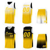 Fans-Made | Custom Black/White Yellow Gradient Fashion Double Side Sports Uniform Basketball Jersey ¨C Available for Reorder