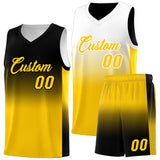 Fans-Made | Custom Black/White Yellow Gradient Fashion Double Side Sports Uniform Basketball Jersey ¨C Available for Reorder