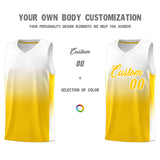 Fans-Made | Custom White Yellow Gradient Fashion Sets Sports Uniform Basketball Jersey ¨C Available for Reorder
