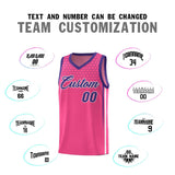 Custom Pink Personalized Honeycomb Pattern Sports Uniform Basketball Jersey