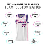 Custom White Personalized Honeycomb Pattern Sports Uniform Basketball Jersey