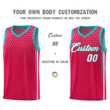 Custom Red Personalized Honeycomb Pattern Sports Uniform Basketball Jersey