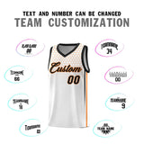 Custom White Personalized Honeycomb Pattern Sports Uniform Basketball Jersey