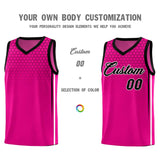 Custom Pink Personalized Honeycomb Pattern Sports Uniform Basketball Jersey
