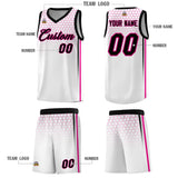Custom White Personalized Honeycomb Pattern Sports Uniform Basketball Jersey