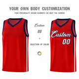 Custom Red Personalized Honeycomb Pattern Sports Uniform Basketball Jersey