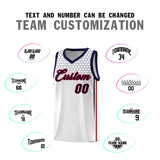 Custom White Personalized Honeycomb Pattern Sports Uniform Basketball Jersey