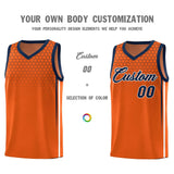 Custom Texas Orange Personalized Honeycomb Pattern Sports Uniform Basketball Jersey