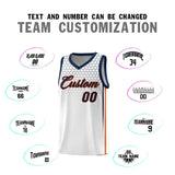 Custom White Personalized Honeycomb Pattern Sports Uniform Basketball Jersey