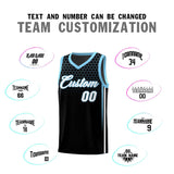 Custom Black Personalized Honeycomb Pattern Sports Uniform Basketball Jersey