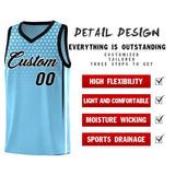 Custom Light Blue Personalized Honeycomb Pattern Sports Uniform Basketball Jersey