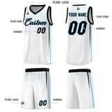 Custom White Personalized Honeycomb Pattern Sports Uniform Basketball Jersey