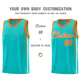 Custom Sky Blue Personalized Honeycomb Pattern Sports Uniform Basketball Jersey