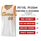 Custom White Personalized Honeycomb Pattern Sports Uniform Basketball Jersey