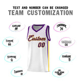 Custom White Personalized Honeycomb Pattern Sports Uniform Basketball Jersey