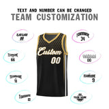 Custom Black Personalized Honeycomb Pattern Sports Uniform Basketball Jersey