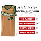Custom Light Brown Personalized Honeycomb Pattern Sports Uniform Basketball Jersey