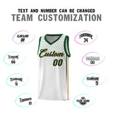 Custom White Personalized Honeycomb Pattern Sports Uniform Basketball Jersey