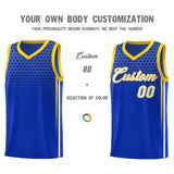 Custom Royal Personalized Honeycomb Pattern Sports Uniform Basketball Jersey