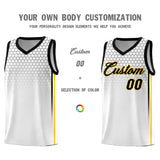 Custom White Personalized Honeycomb Pattern Sports Uniform Basketball Jersey