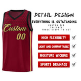 Custom Crimson Personalized Honeycomb Pattern Sports Uniform Basketball Jersey