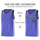 Custom Purple Personalized Honeycomb Pattern Sports Uniform Basketball Jersey