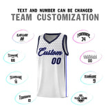 Custom White Personalized Honeycomb Pattern Sports Uniform Basketball Jersey