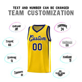 Custom Gold Personalized Honeycomb Pattern Sports Uniform Basketball Jersey