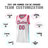 Custom White Personalized Honeycomb Pattern Sports Uniform Basketball Jersey