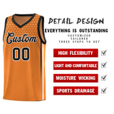 Custom Gold Orange Personalized Honeycomb Pattern Sports Uniform Basketball Jersey