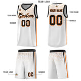 Custom White Personalized Honeycomb Pattern Sports Uniform Basketball Jersey