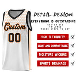 Custom White Personalized Honeycomb Pattern Sports Uniform Basketball Jersey