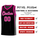 Custom Black Personalized Honeycomb Pattern Sports Uniform Basketball Jersey