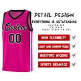 Custom Pink Personalized Honeycomb Pattern Sports Uniform Basketball Jersey
