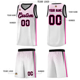 Custom White Personalized Honeycomb Pattern Sports Uniform Basketball Jersey