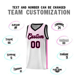 Custom White Personalized Honeycomb Pattern Sports Uniform Basketball Jersey