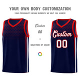 Custom Navy Personalized Honeycomb Pattern Sports Uniform Basketball Jersey