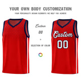 Custom Red Personalized Honeycomb Pattern Sports Uniform Basketball Jersey