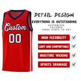 Custom Red Personalized Honeycomb Pattern Sports Uniform Basketball Jersey
