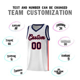 Custom White Personalized Honeycomb Pattern Sports Uniform Basketball Jersey