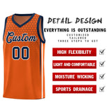 Custom Texas Orange Personalized Honeycomb Pattern Sports Uniform Basketball Jersey