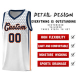 Custom White Personalized Honeycomb Pattern Sports Uniform Basketball Jersey