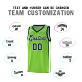 Custom Green Personalized Honeycomb Pattern Sports Uniform Basketball Jersey