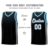 Custom Black Personalized Honeycomb Pattern Sports Uniform Basketball Jersey