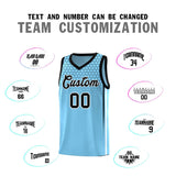 Custom Light Blue Personalized Honeycomb Pattern Sports Uniform Basketball Jersey